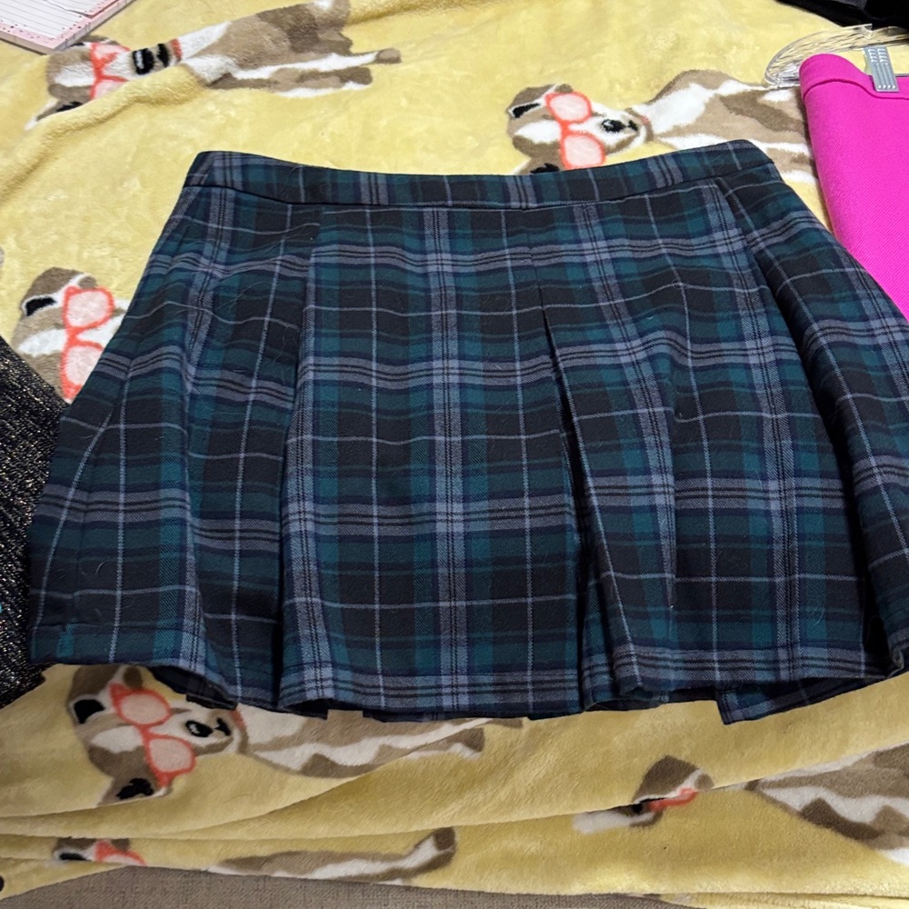 Plaid Pleated Skirt